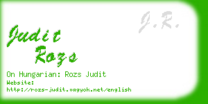 judit rozs business card